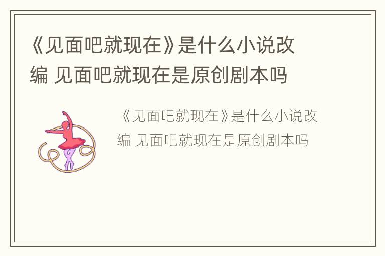 《见面吧就现在》是什么小说改编 见面吧就现在是原创剧本吗