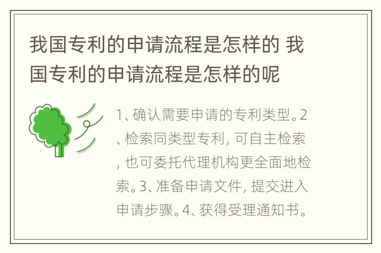 我国专利的申请流程是怎样的 我国专利的申请流程是怎样的呢