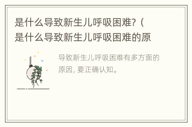 是什么导致新生儿呼吸困难？（是什么导致新生儿呼吸困难的原因）