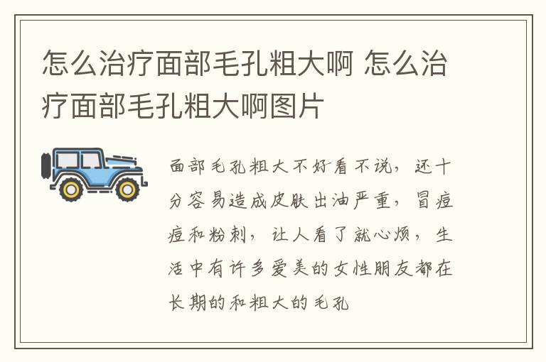 怎么治疗面部毛孔粗大啊 怎么治疗面部毛孔粗大啊图片