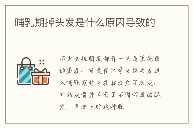 哺乳期掉头发是什么原因导致的