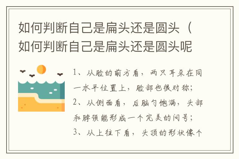 如何判断自己是扁头还是圆头（如何判断自己是扁头还是圆头呢）