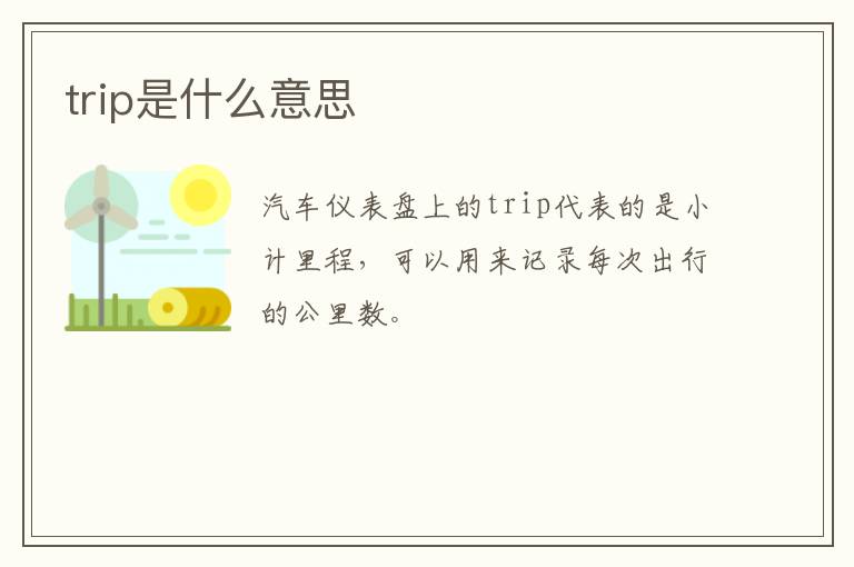 trip是什么意思