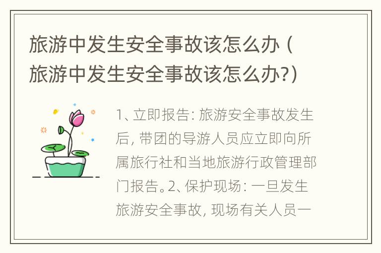 旅游中发生安全事故该怎么办（旅游中发生安全事故该怎么办?）