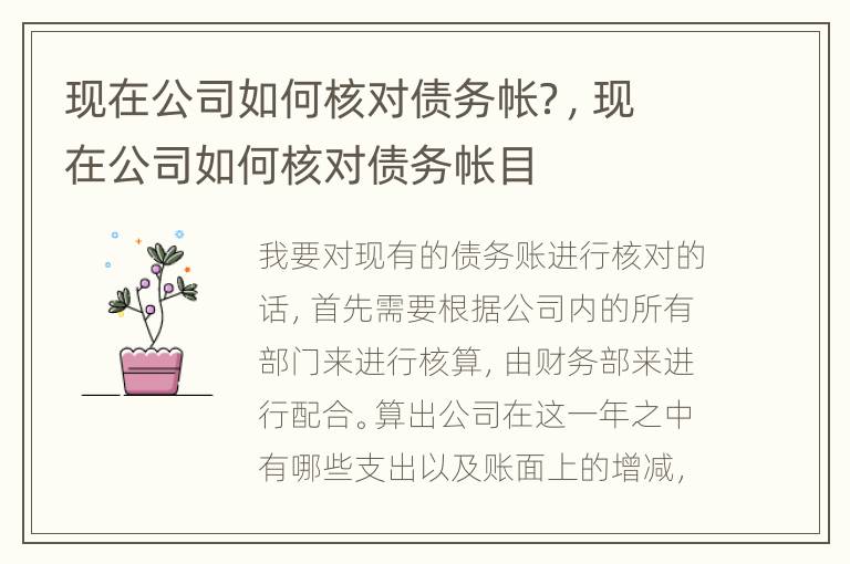 现在公司如何核对债务帐？，现在公司如何核对债务帐目