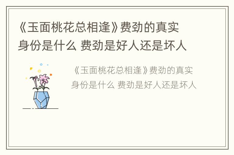 《玉面桃花总相逢》费劲的真实身份是什么 费劲是好人还是坏人