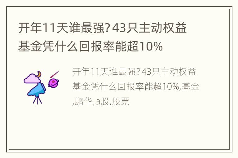 开年11天谁最强？43只主动权益基金凭什么回报率能超10%