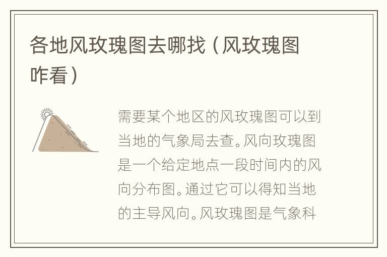 各地风玫瑰图去哪找（风玫瑰图咋看）