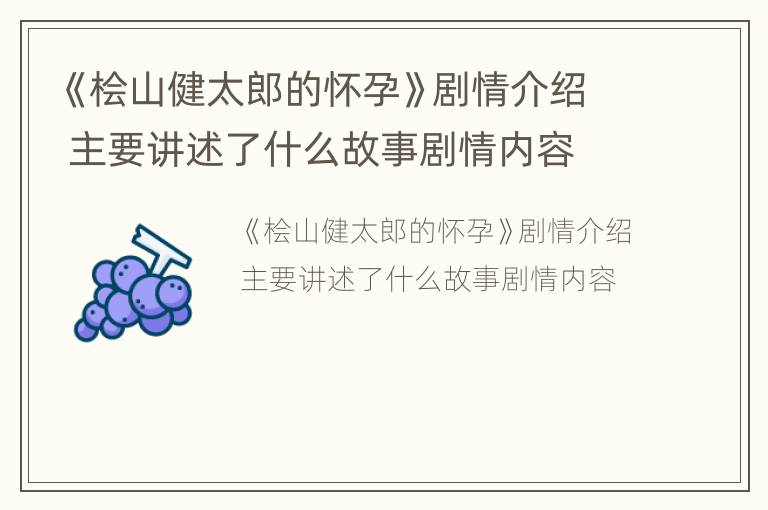 《桧山健太郎的怀孕》剧情介绍 主要讲述了什么故事剧情内容