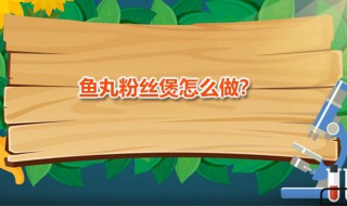 鱼丸粉丝煲 鱼丸粉丝煲家常做法分享