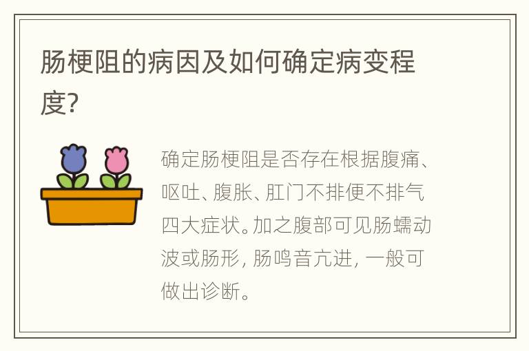 肠梗阻的病因及如何确定病变程度？
