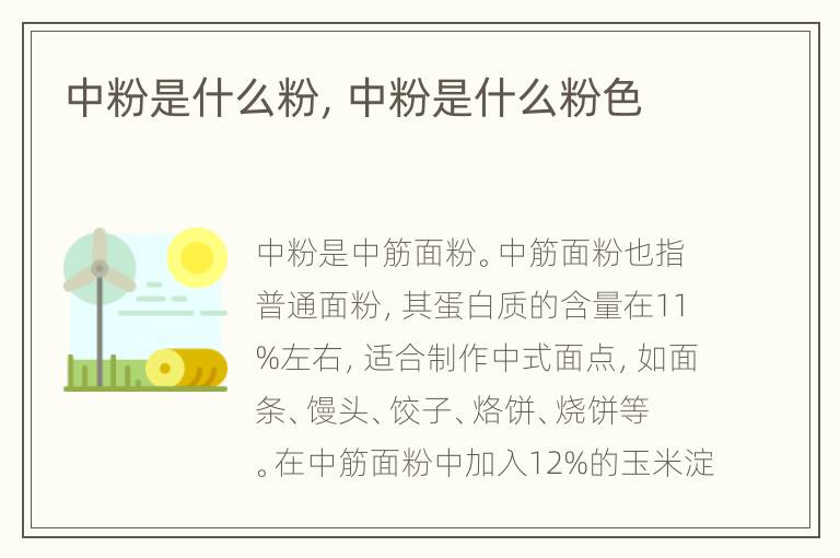 中粉是什么粉，中粉是什么粉色
