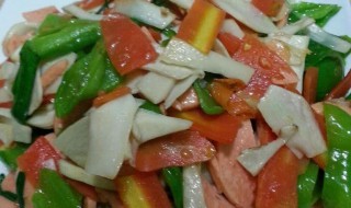 杏鲍菇炒火腿肠的做法 怎样做杏鲍菇炒火腿肠