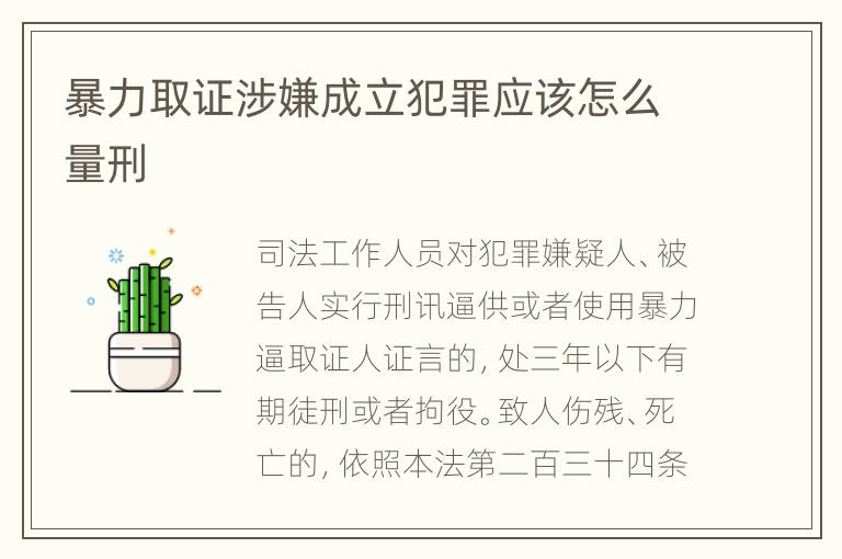 暴力取证涉嫌成立犯罪应该怎么量刑