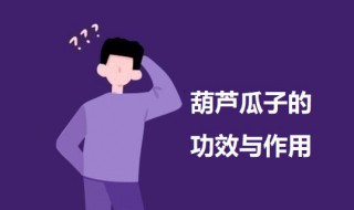 葫芦瓜子的功效与作用 葫芦瓜子有什么作用