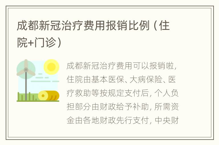 成都新冠治疗费用报销比例（住院+门诊）