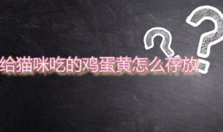 给猫咪吃的鸡蛋黄怎么存放 熟鸡蛋黄应该怎么保存