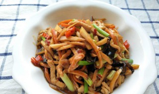杏鲍菇肉丝做法步骤 杏鲍菇炒肉丝的做法介绍