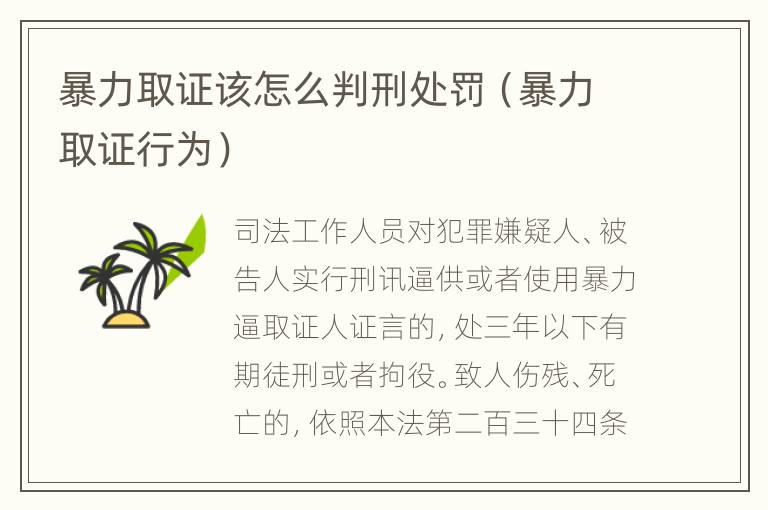 暴力取证该怎么判刑处罚（暴力取证行为）