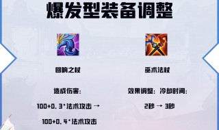 王者新赛季法师装备调整 王者新赛季法师装备有什么调整