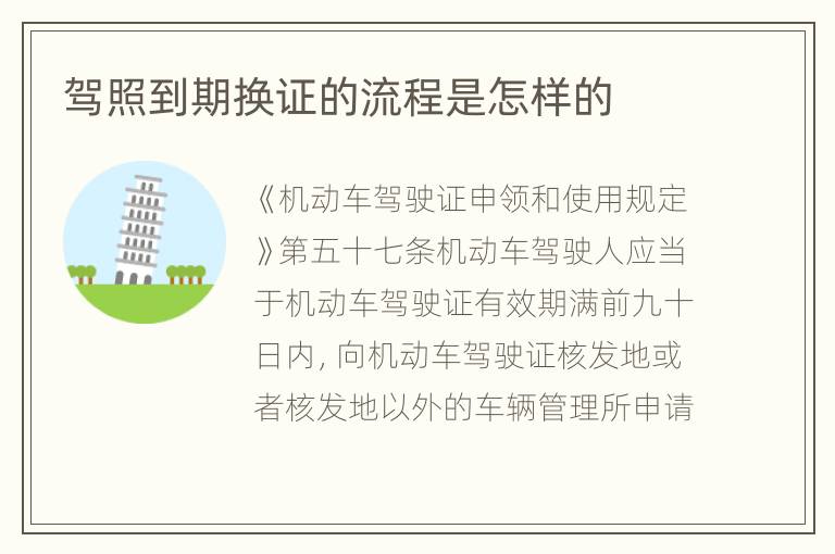 驾照到期换证的流程是怎样的