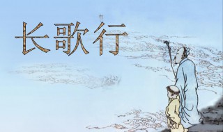 长歌行一二句写了什么 长歌行全文是什么