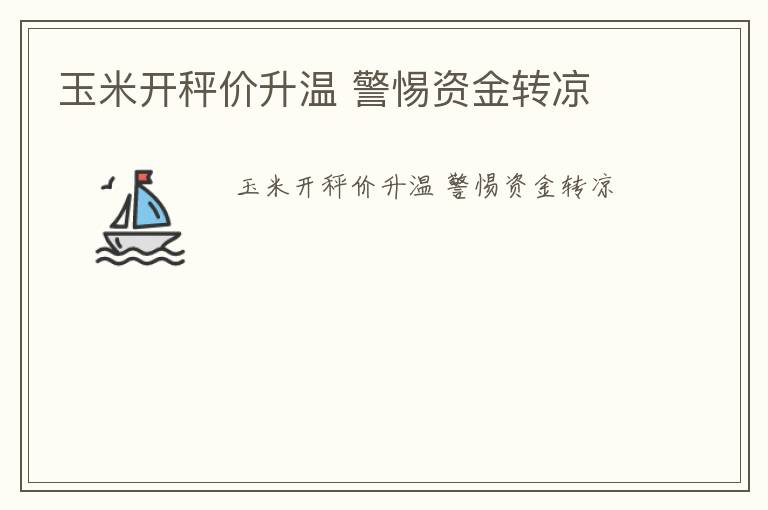 玉米开秤价升温 警惕资金转凉