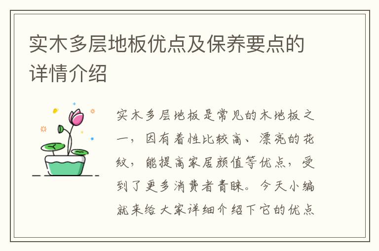 实木多层地板优点及保养要点的详情介绍