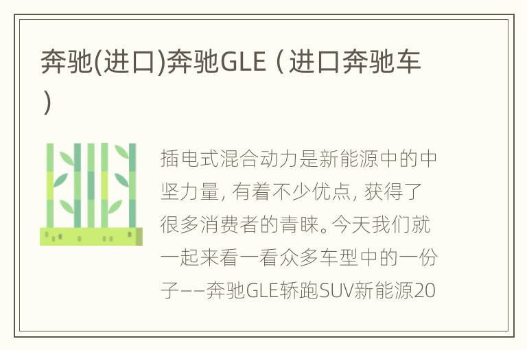奔驰(进口)奔驰GLE（进口奔驰车）