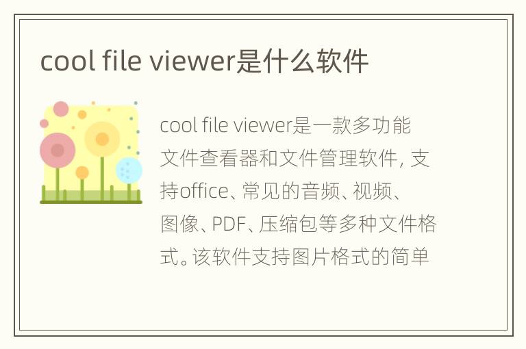 cool file viewer是什么软件