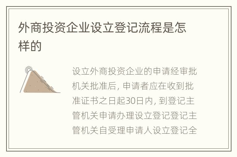 外商投资企业设立登记流程是怎样的