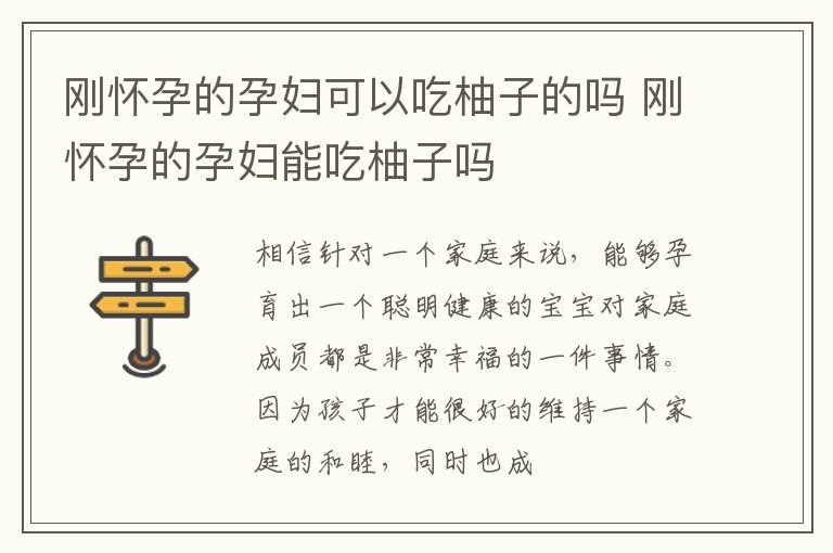 刚怀孕的孕妇可以吃柚子的吗 刚怀孕的孕妇能吃柚子吗