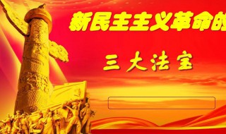 三大法宝是什么 三大法宝简单介绍